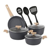 Juego de ollas cocina 10 piezas granito antiadherente Bfresh