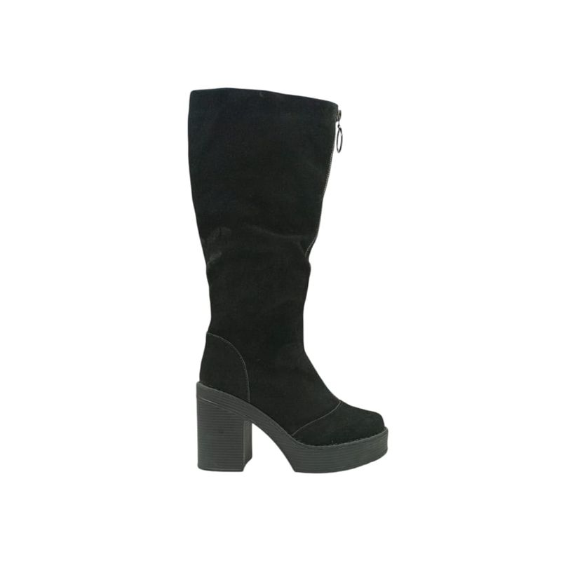 HERIEL - Bota Negra Plataforma Mujer