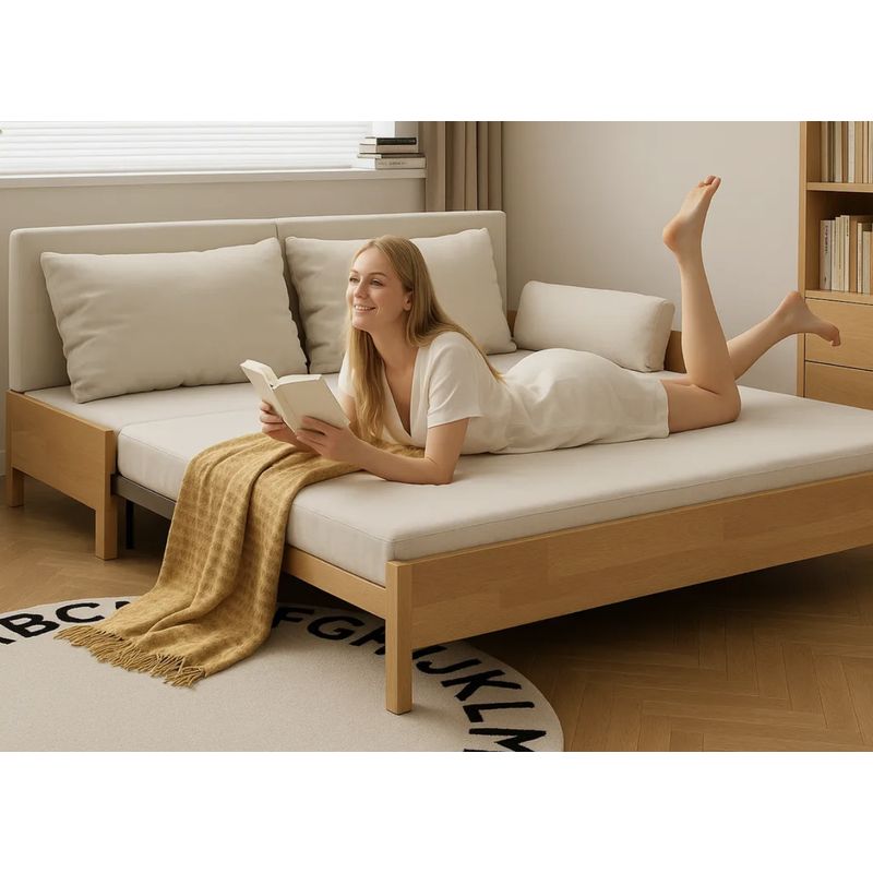 HOMER DESIGN - Sofa Cama 3 Cuerpo Con Alcenamiento 150cm Ancho Hecho Madera