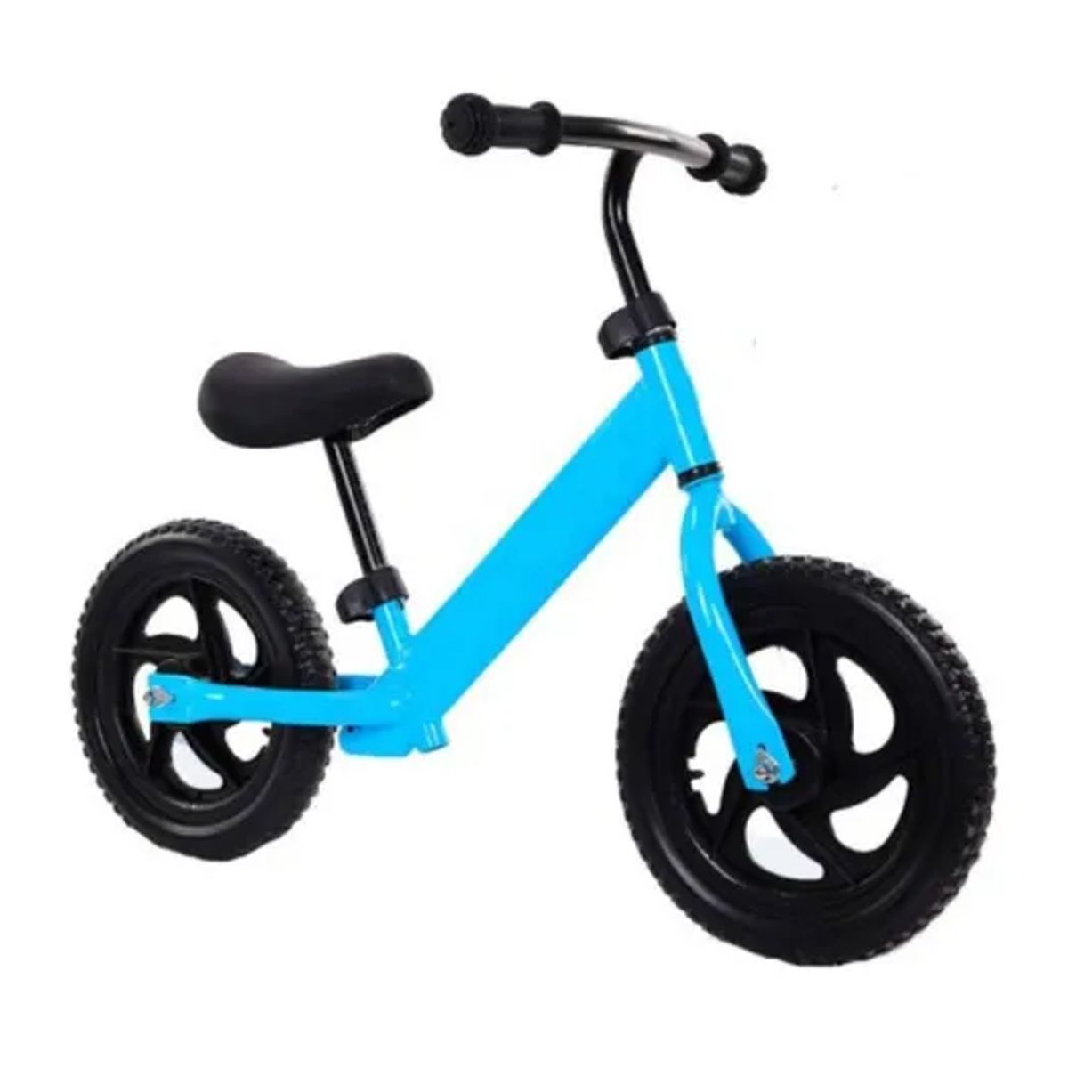 GENERICO - Bicicleta equilibrio sin pedales niños celeste rueda negra