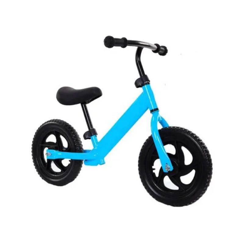 GENERICO - Bicicleta equilibrio sin pedales niños celeste rueda negra