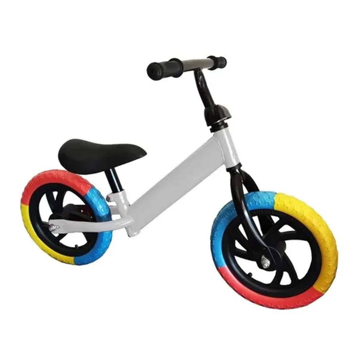 GENERICO - Bicicleta equilibrio sin pedales niños blanca rueda de color