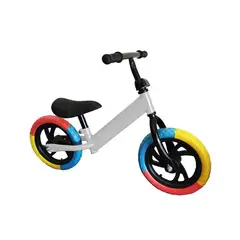 GENERICO - Bicicleta equilibrio sin pedales niños blanca rueda de color