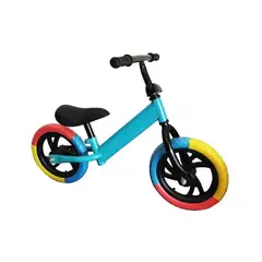 GENERICO - Bicicleta equilibrio sin pedales niños negra rueda de color