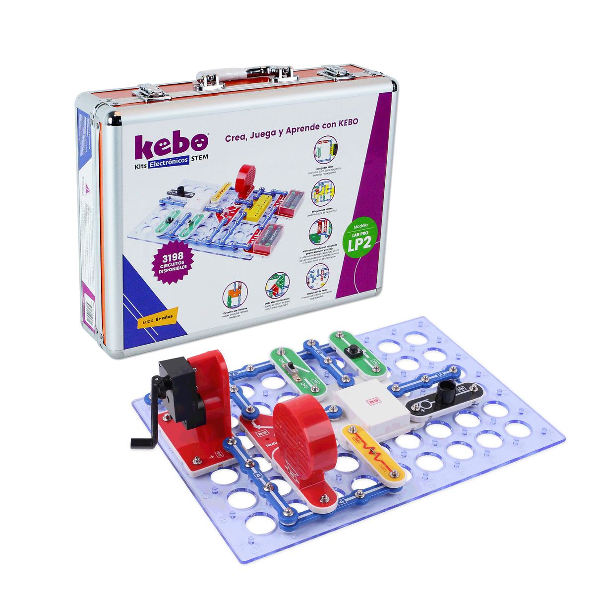 KEBO - Kit Electrónico Educativo Kebo Lab Pro LP2 - 3198 circuitos