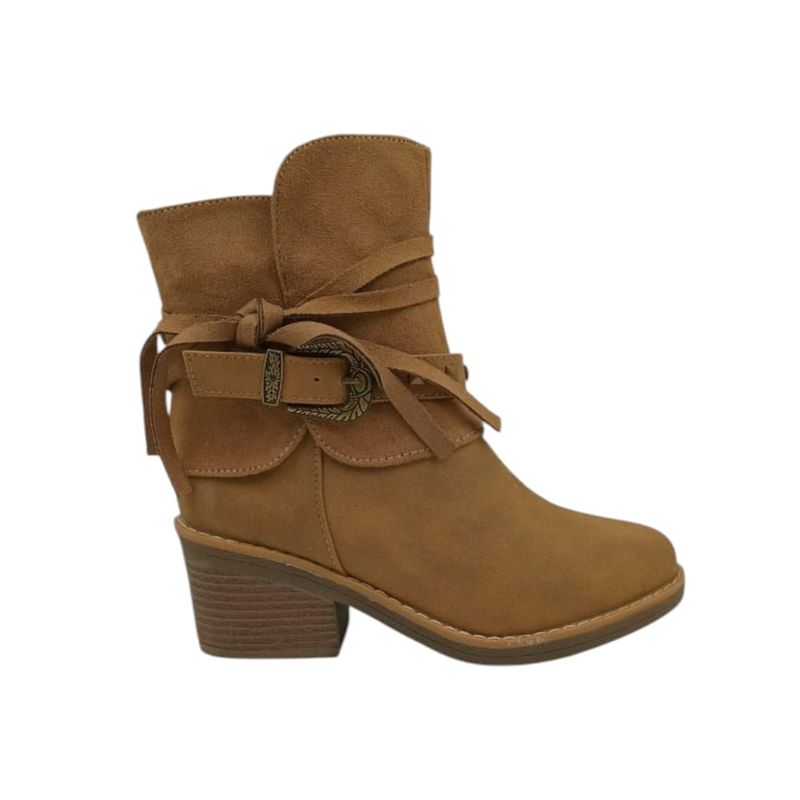 HERIEL - Bota Café Gamuza Mujer