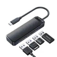GENERICO - Adaptador Hub Usb C A 4 Puertos Usb 3.0/2.0 Tranyoo HB1-C