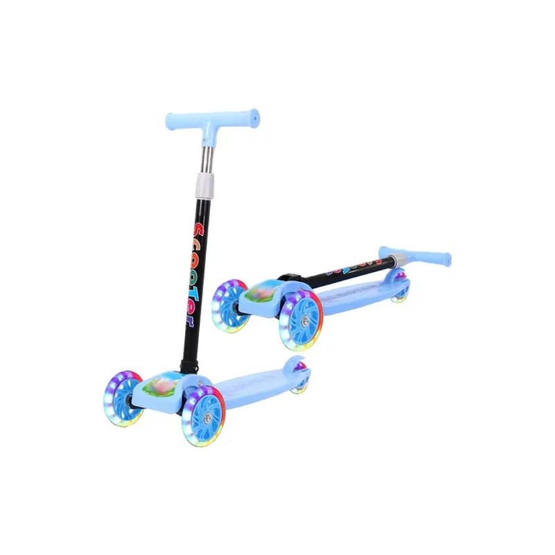 GENERICO - Scooter monopatín infantil pie niños ruedas celeste