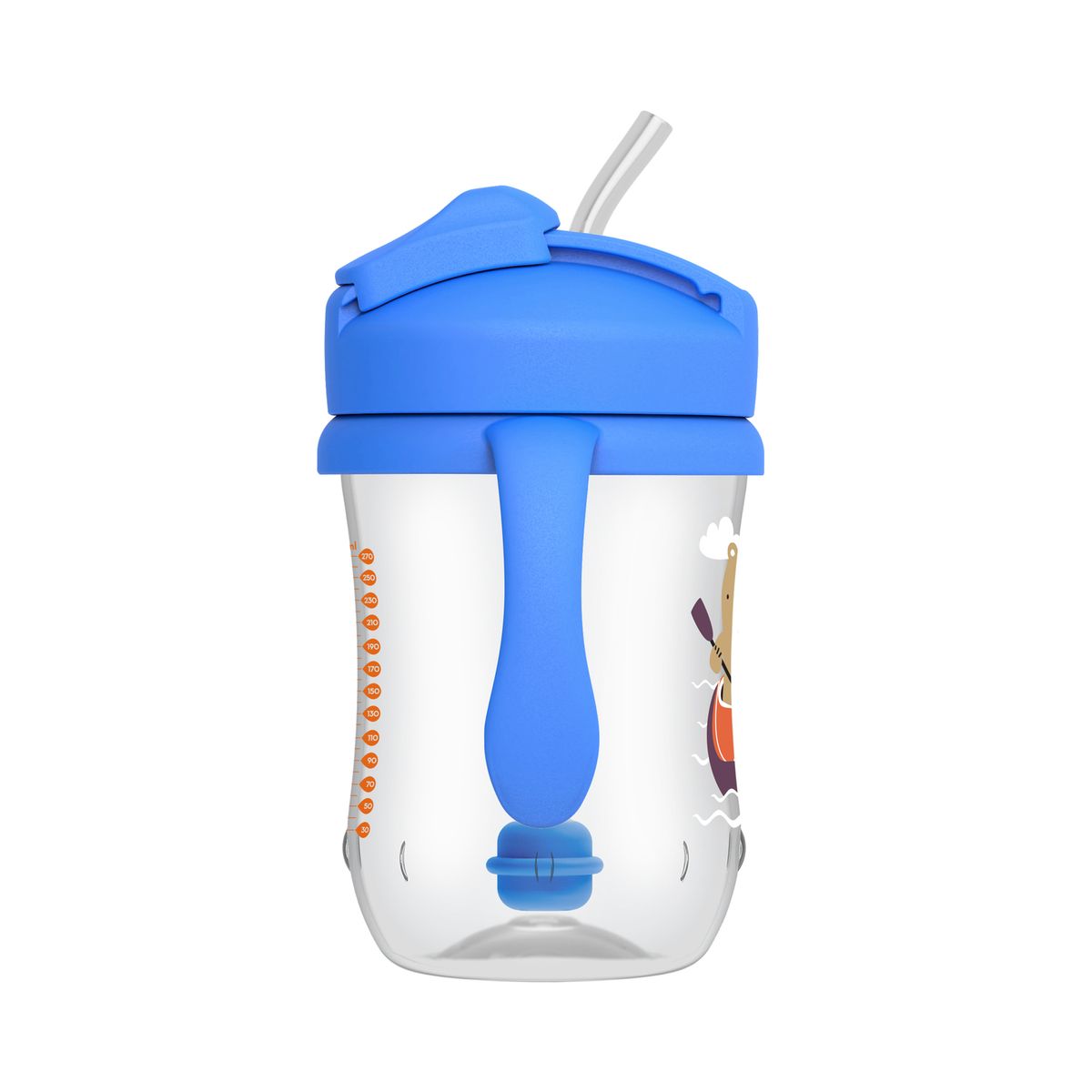DR BROWN'S - Vaso Antiderrame Asas Pajita 270ml 6m+ Dr Brown´s Azul Osito