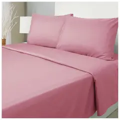 KEYHOME - Juego de Sábanas Embossed Microfibra Rosa 2 Plazas