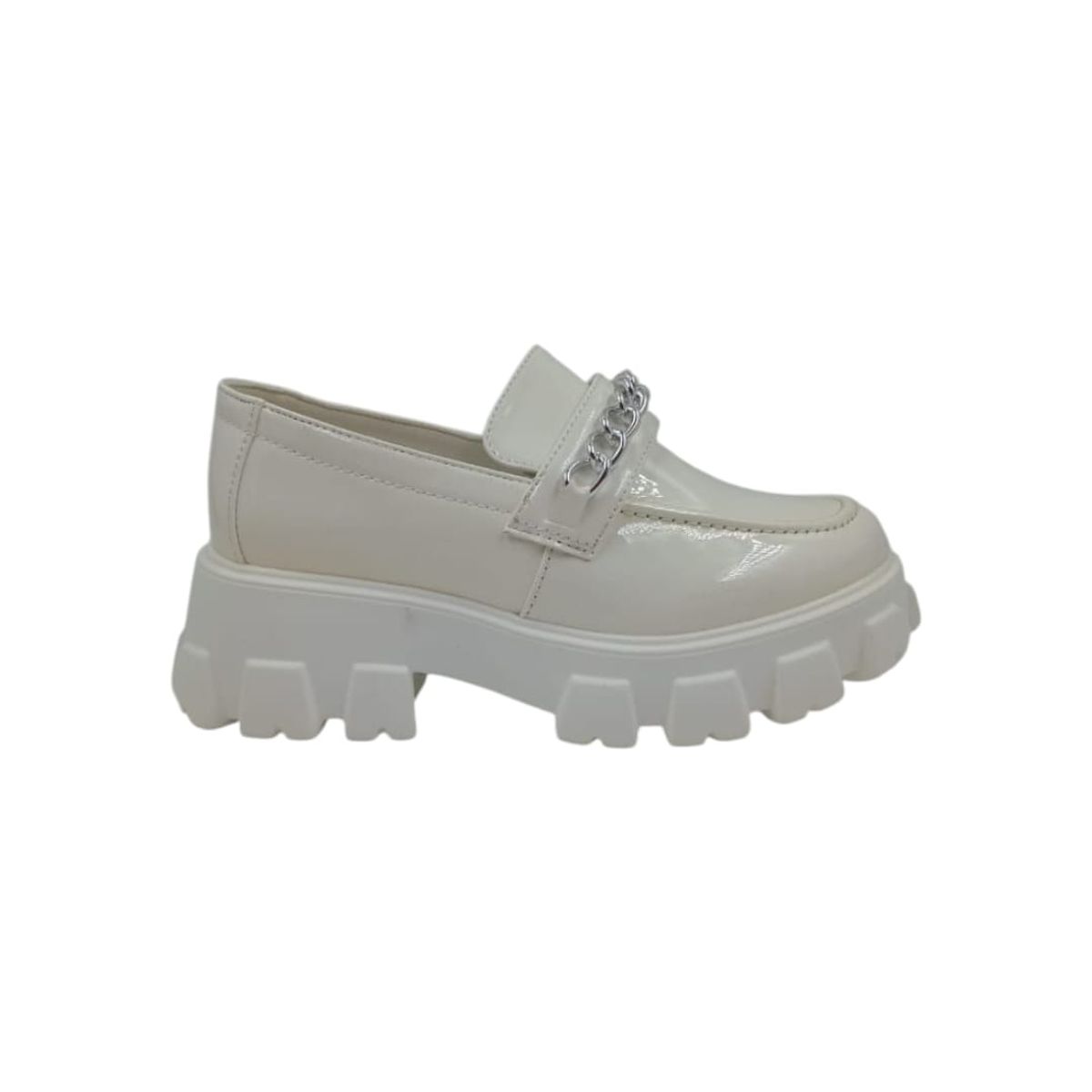 HERIEL - Mocasín Blanco Plataforma Mujer