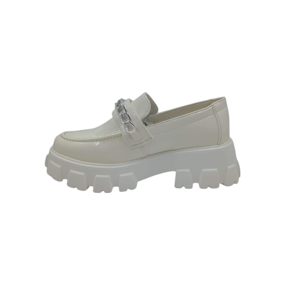 HERIEL - Mocasín Blanco Plataforma Mujer