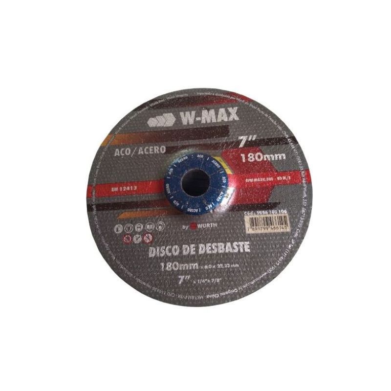 WURTH - Disco De Desbaste Para Acero 7 Pulgadas 180mm Wurth