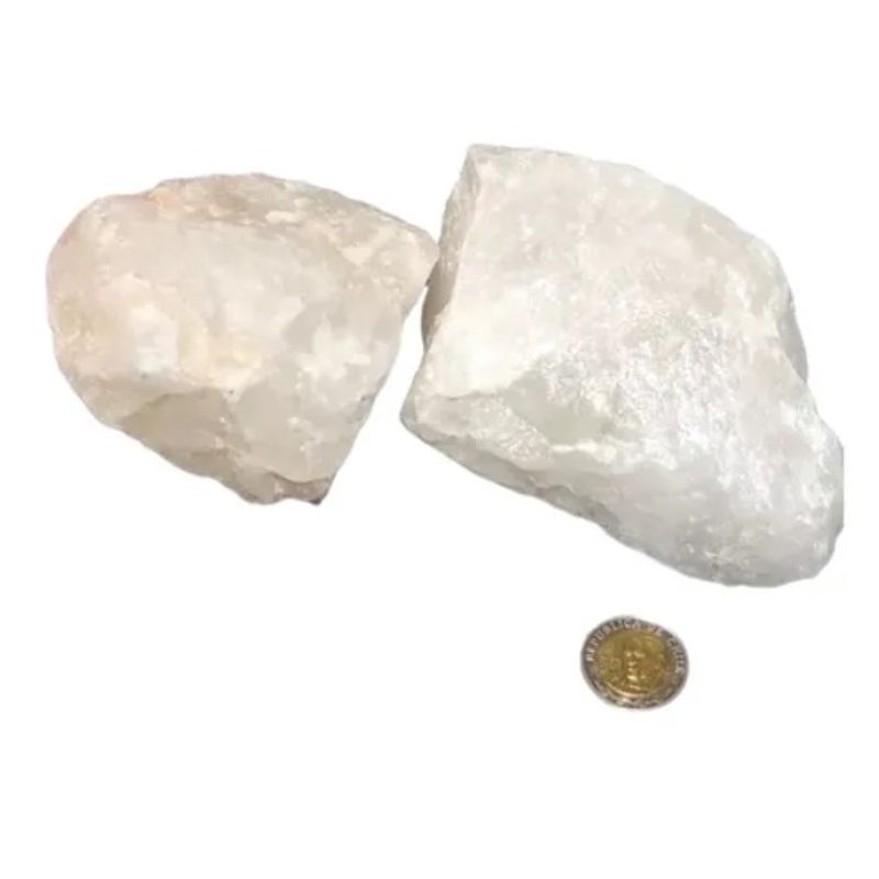 GENERICO - Pack Rocas De Cuarzo Blanco 2 Unidades
