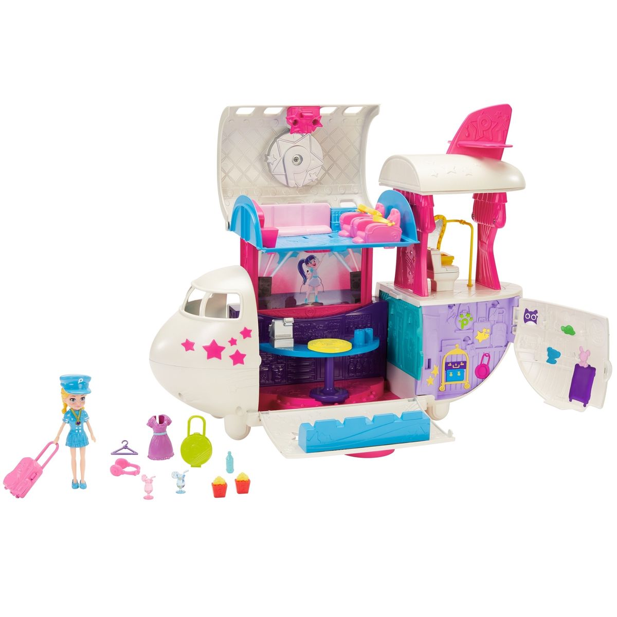 POLLY POCKET - Muñeca Mattel Mega Jet De Viaje Polly Pocket