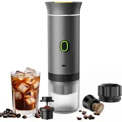 GENERICO - Cafetera Espresso Portátil Eléctrica Inalámbrica 3-1 - Para Café Molido y en Capsulas
