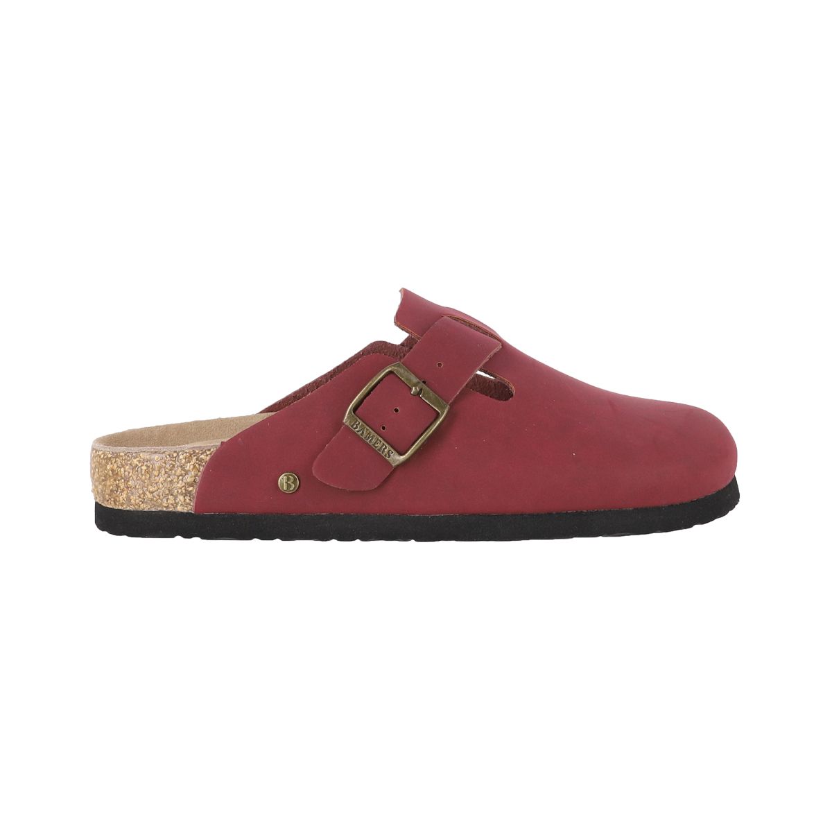 BAMERS - Zueco Mujer Bamers Classic Buckle Burdeo