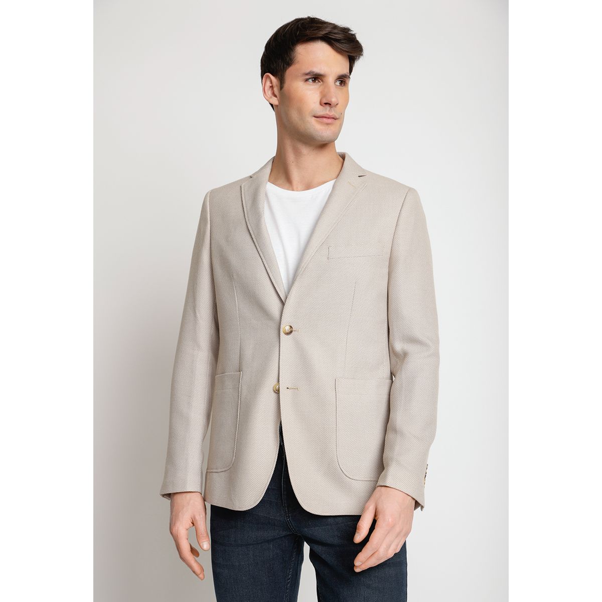 PERRY ELLIS - Chaqueta Hombre Casual Cafe
