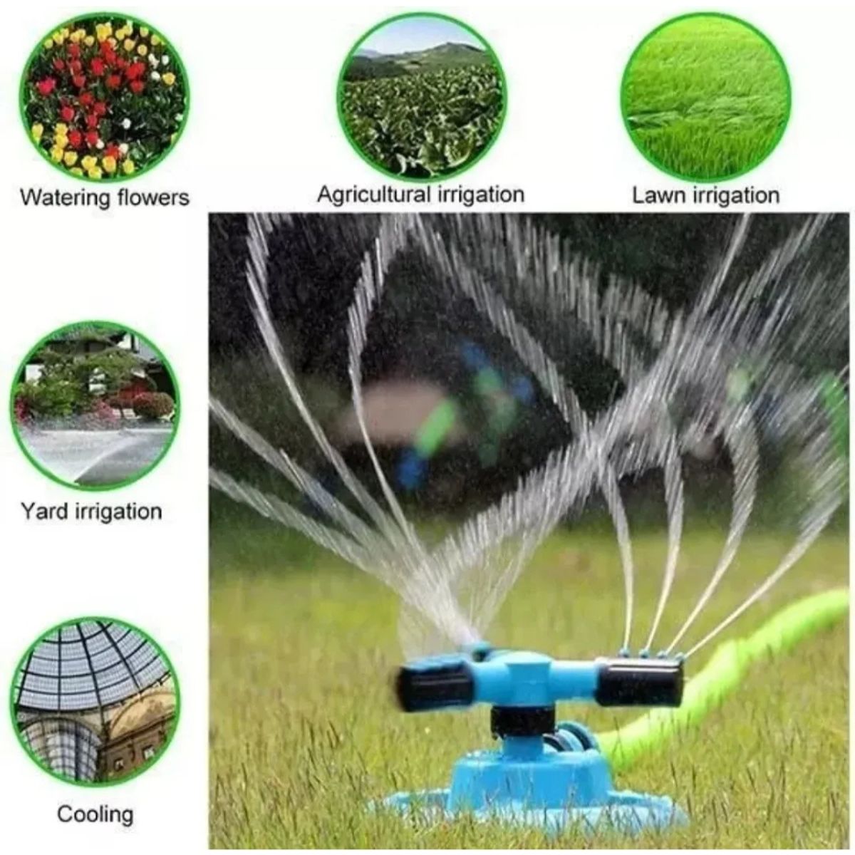 MOVI - REGADOR GIRATORIO 360° CON BASE Y 3 ASPAS