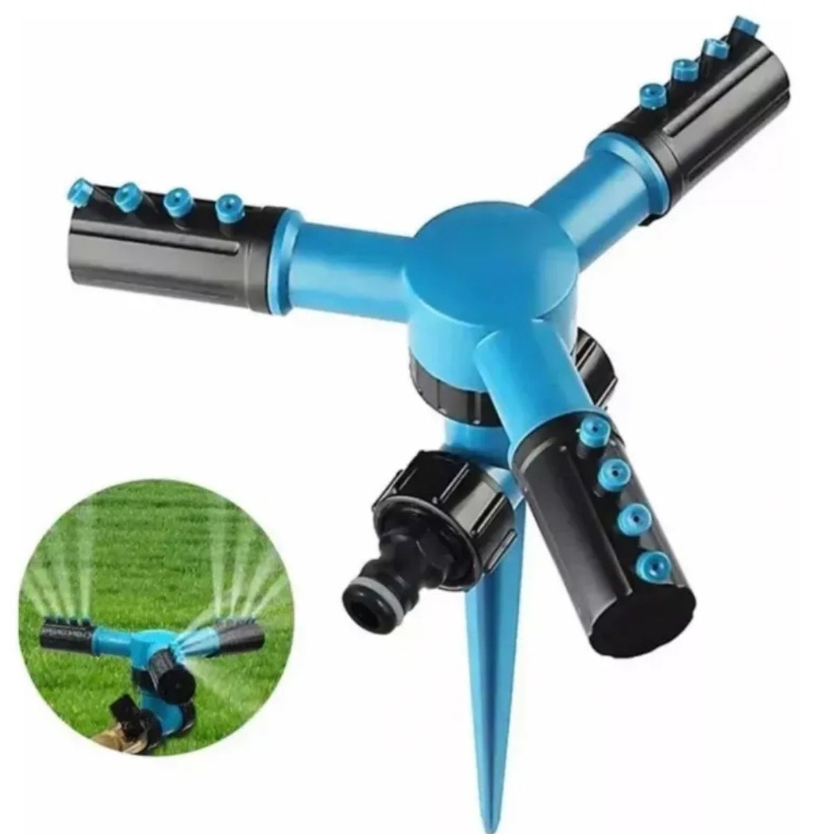 MOVI - REGADOR GIRATORIO 360° CON BASE Y 3 ASPAS