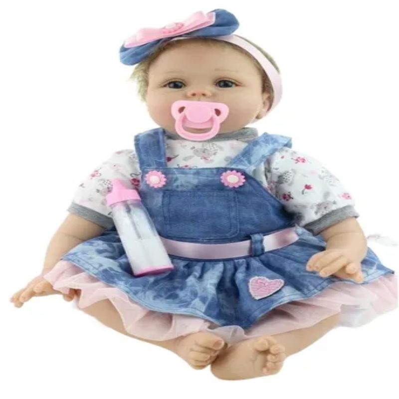GENERICO - Bebé Reborn Muñeca Silicon Suave 55cm Osito Realista