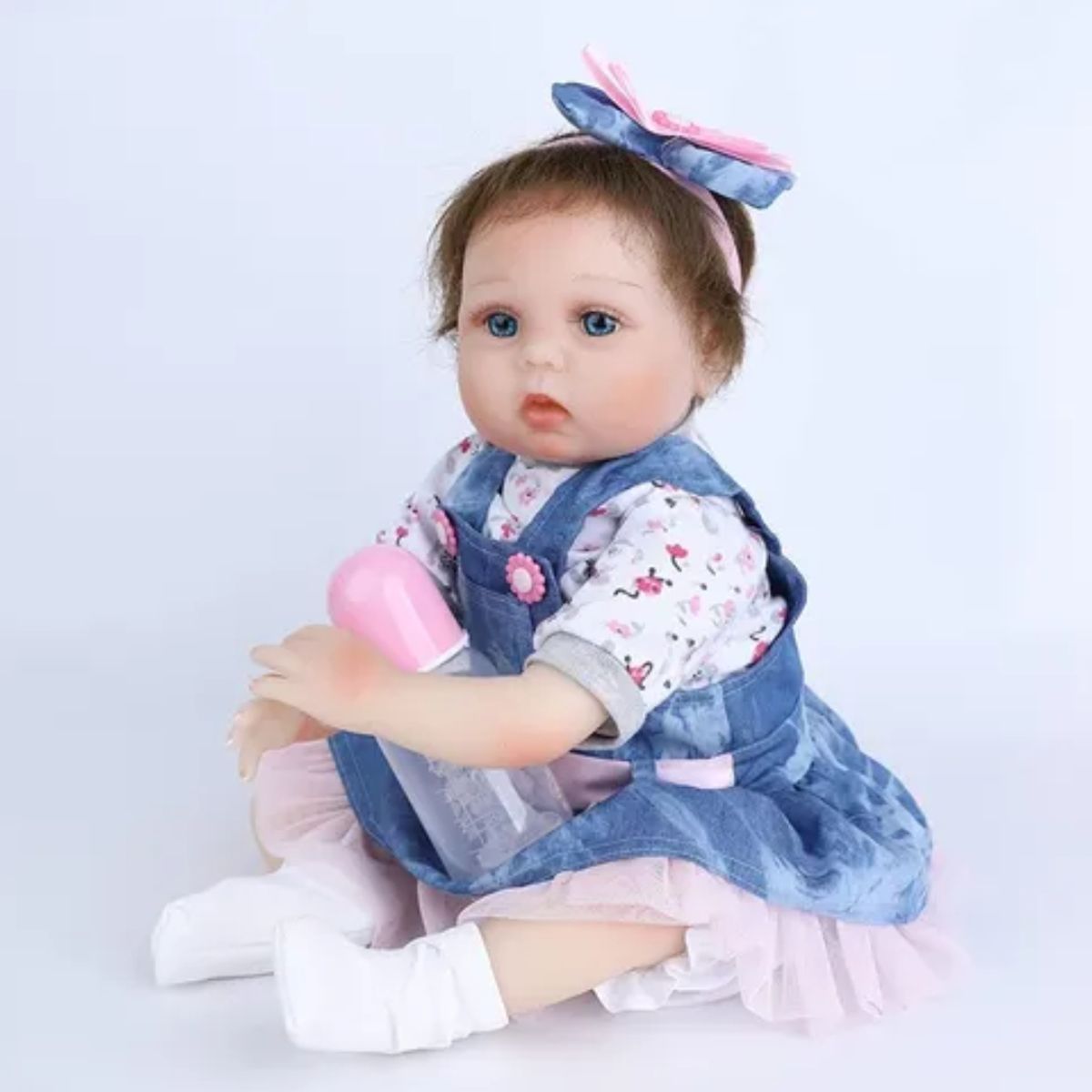 GENERICO - Bebé Reborn Muñeca Silicon Suave 55cm Osito Realista