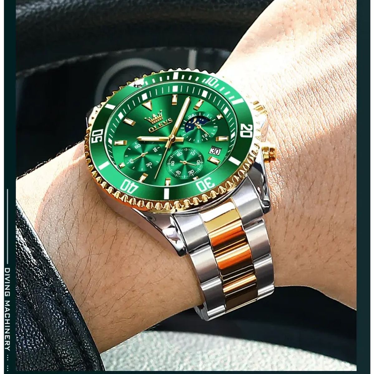 GENERICO - Reloj Cronógrafo Deportivo de Lujo para Hombre Acero Inoxidable