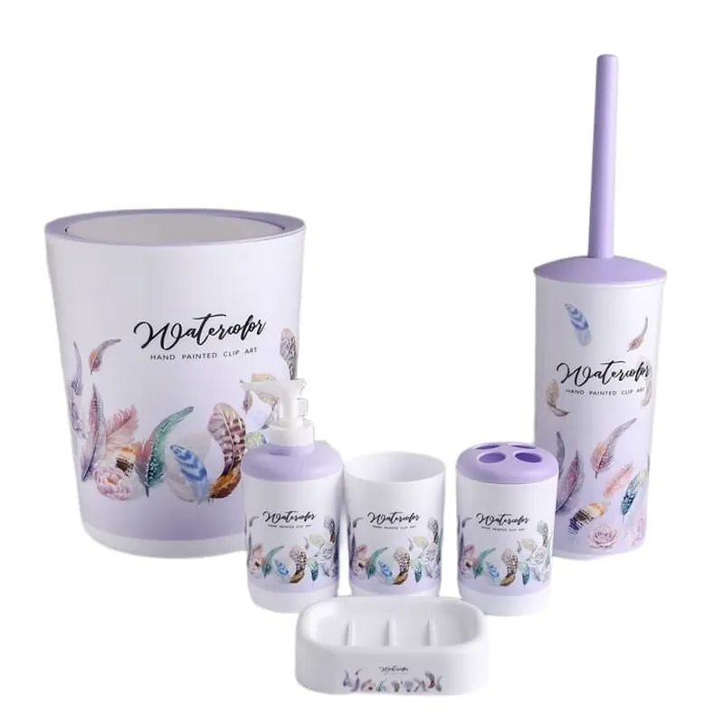 GENERICO - Set Juego De Baño 6 Piezas Accesorios Elegante