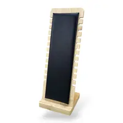 GENERICO - Exhibidor vertical pulsera cadena bisutería eco cuero negro