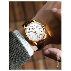 GENERICO - Reloj Análogo para Hombre con Movimiento Cuarzo Correa Cuero