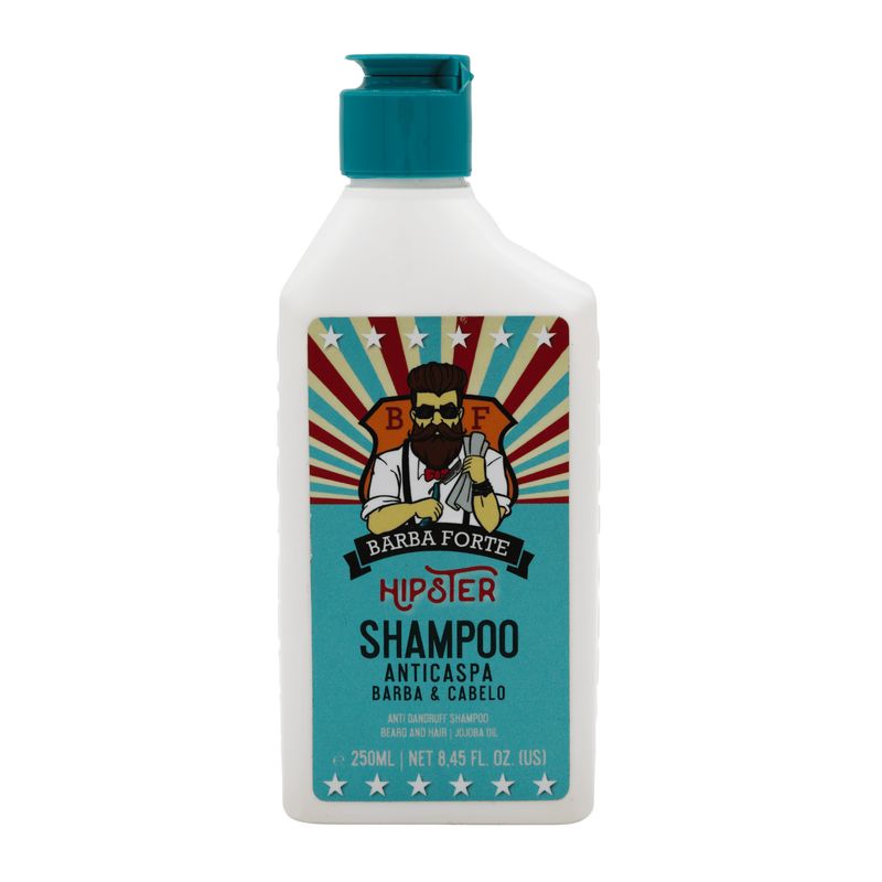 BARBA FORTE - Hipster Shampoo Anticaspa Barba Forte 250 ml - para barba y cabello