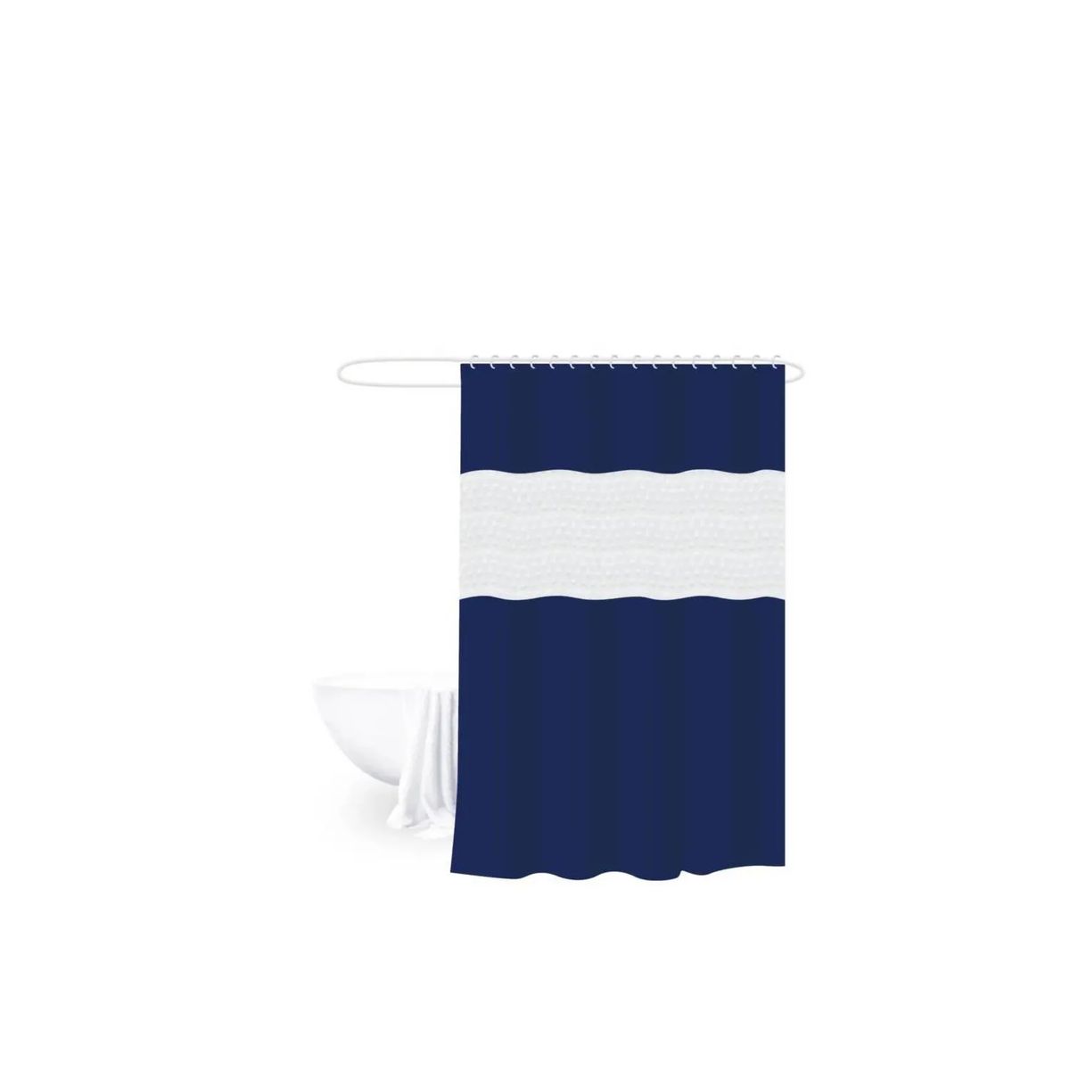 GENERICO - SET DE BAÑO COMBO ELEGANTE AZUL 9 PIEZAS