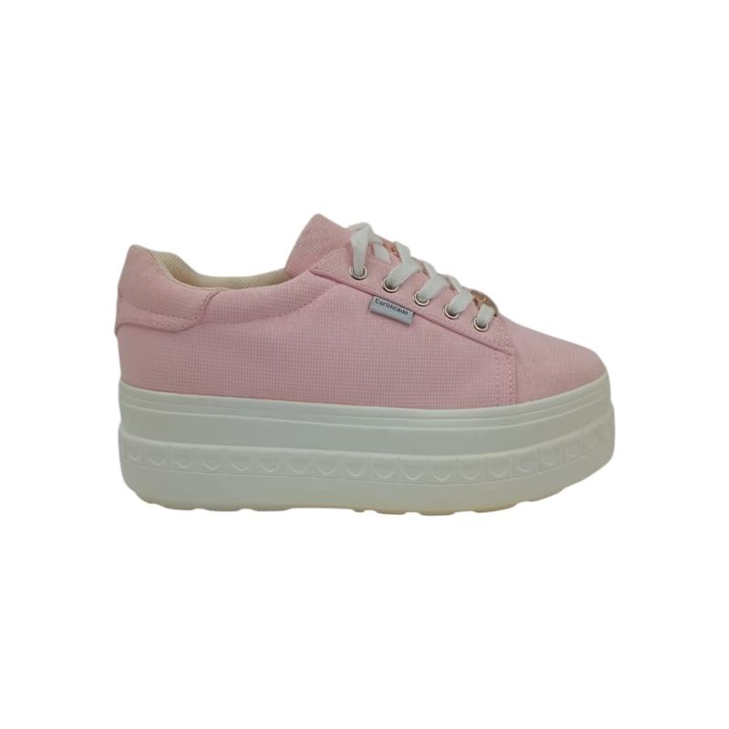 HERIEL - Zapatilla Rosa Plataforma Mujer