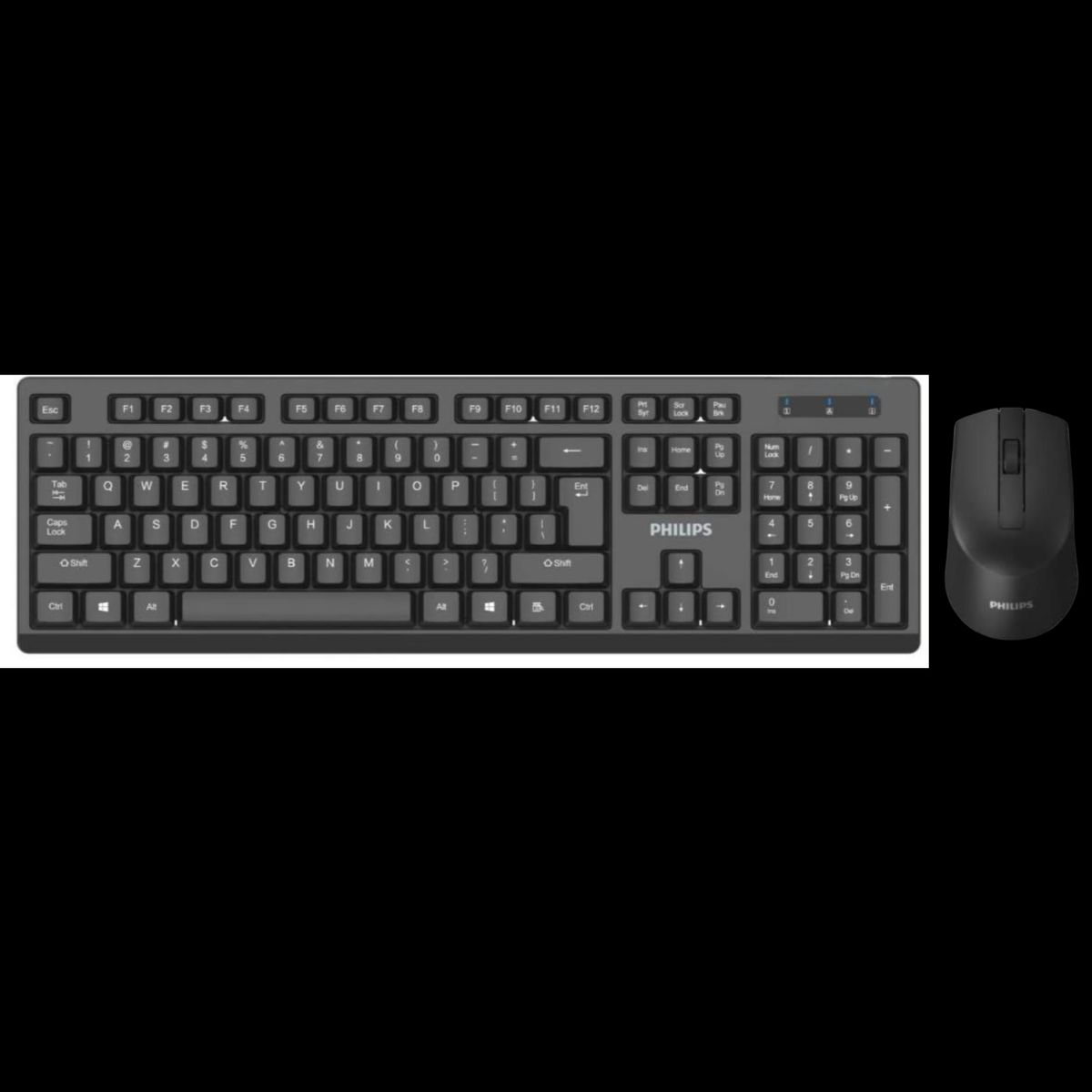 PHILIPS - Mouse y Teclado Inalámbrico Philips Quiet Edition USB 24Ghz