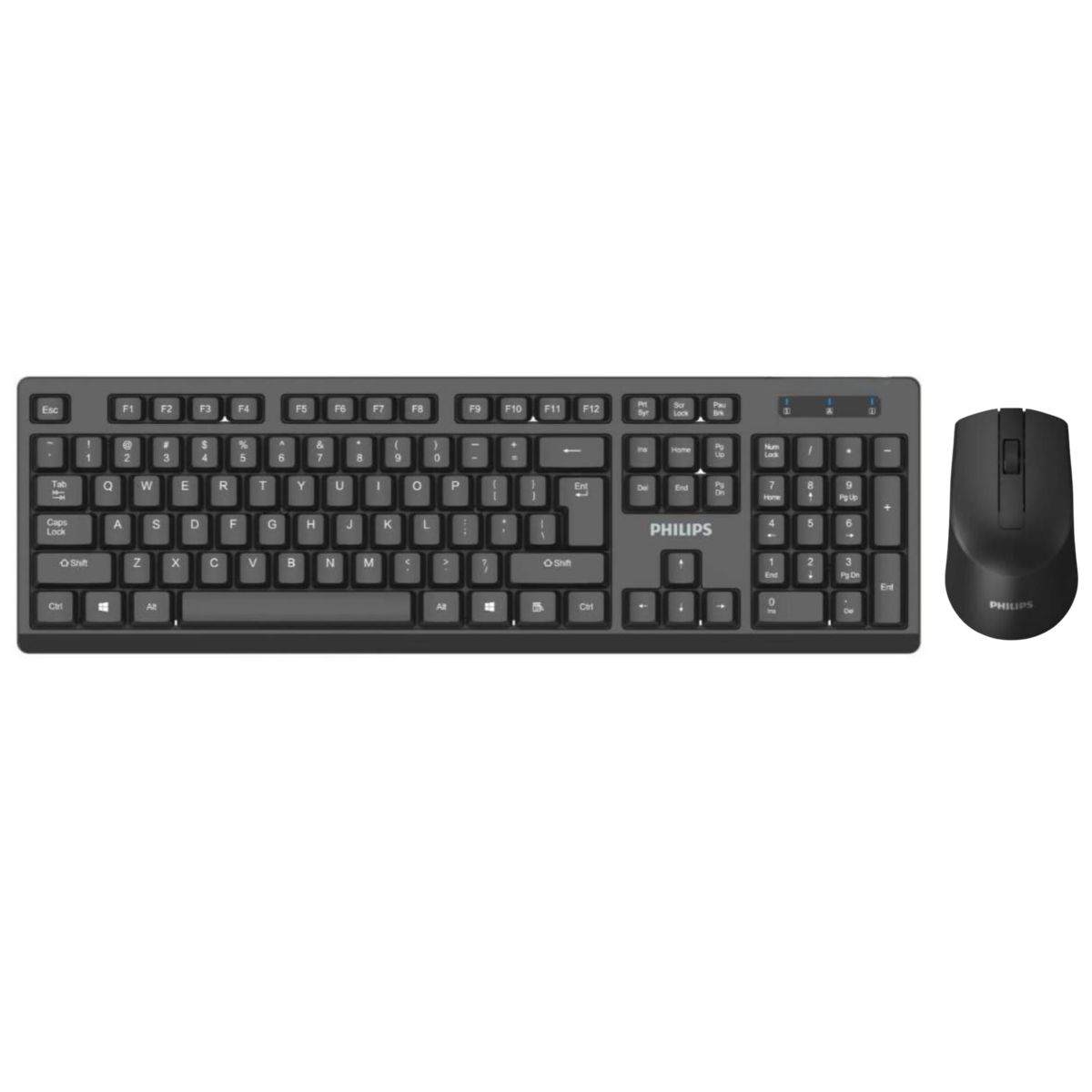 PHILIPS - Mouse y Teclado Inalámbrico Philips Quiet Edition USB 24Ghz