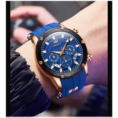 GENERICO - Reloj Cronógrafo Deportivo y Elegante para Hombre Azul 30 Metros