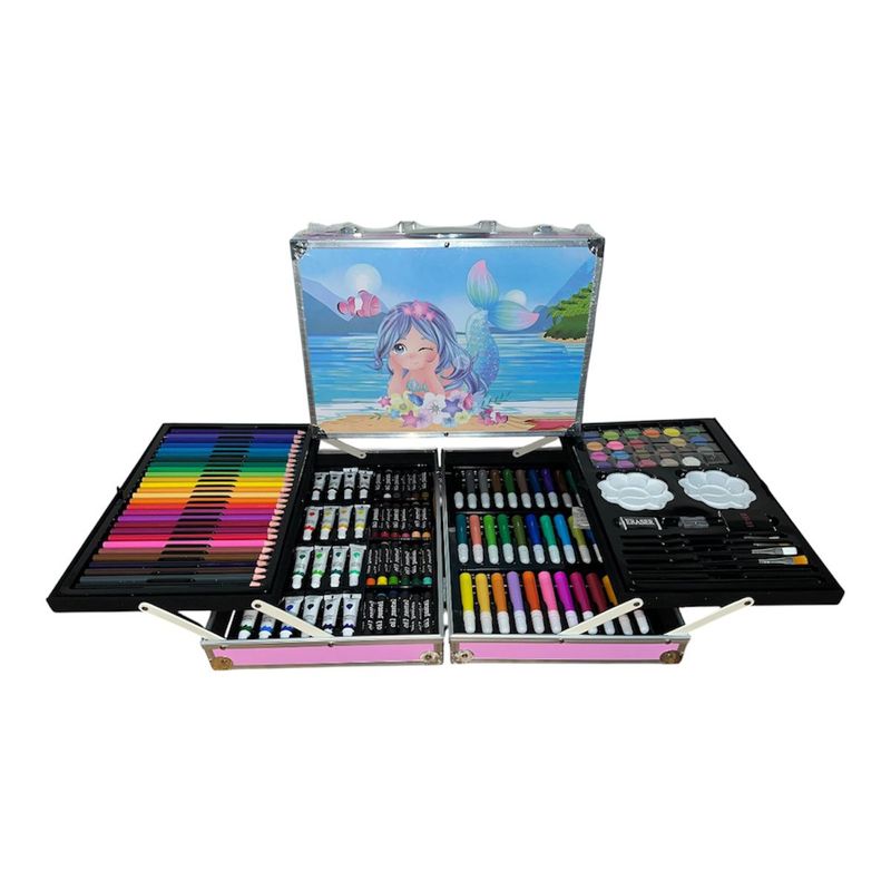 GENERICO - Set De Artes De 145 Colores Con Maleta De Niñas  Sirenita