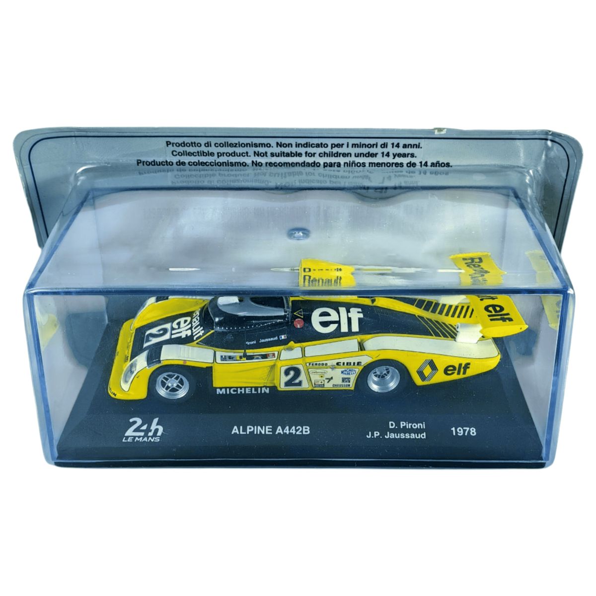 FORMULA 1 - Auto WEC 24H LeMans Alpine A442B 1978 Caja Acrilica 1:43