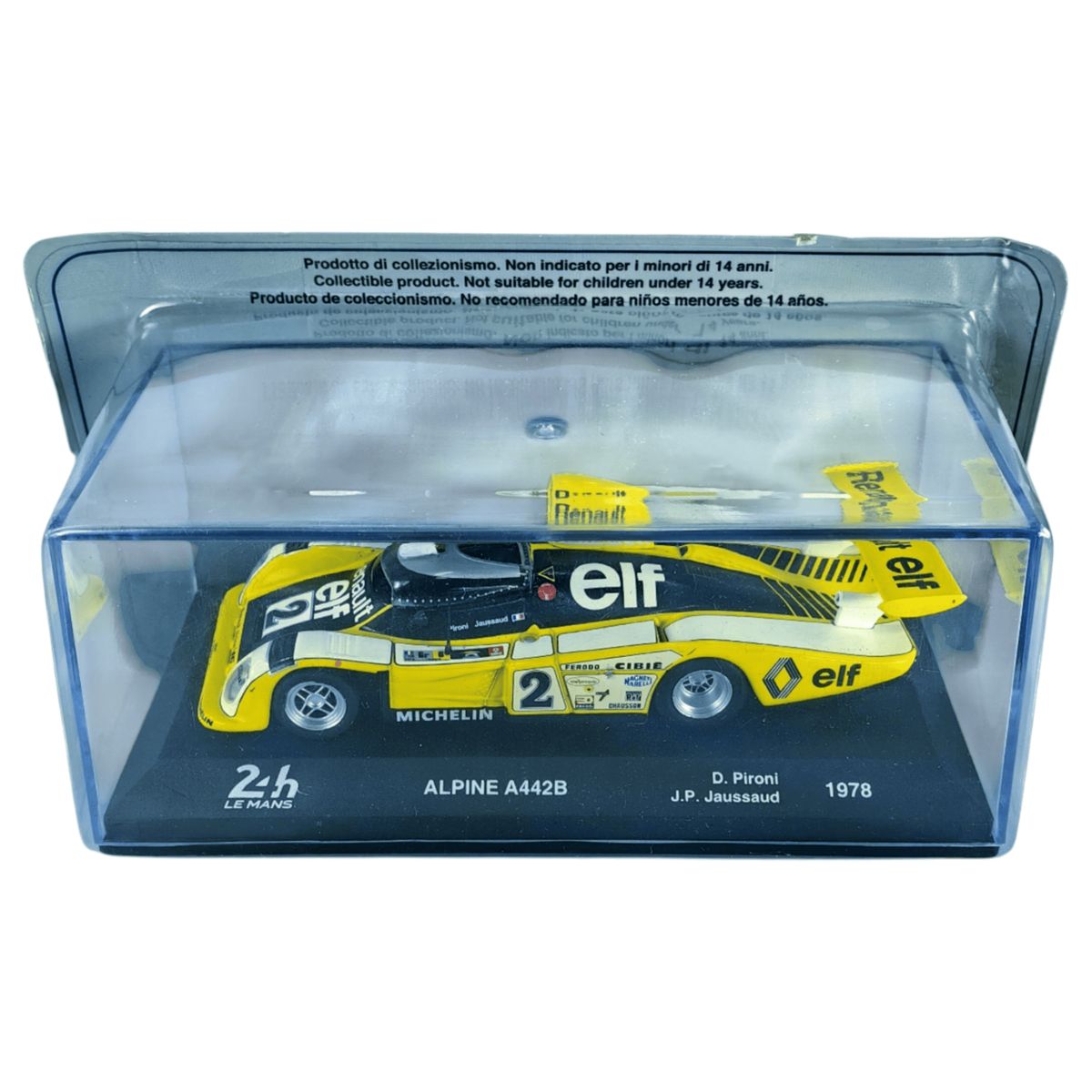 FORMULA 1 - Auto WEC 24H LeMans Alpine A442B 1978 Caja Acrilica 1:43