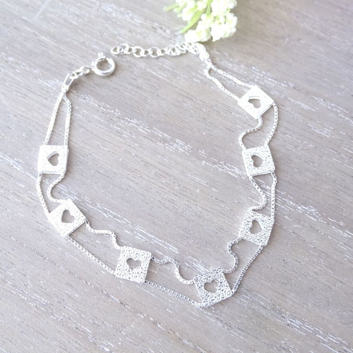 MABELITA - Pulsera De Plata - Reina de Corazones