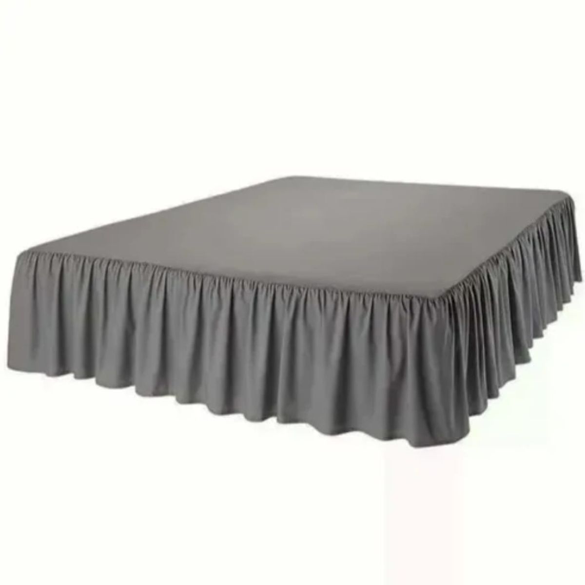 GENERICO - Faldon para Cama 2 Plazas, Gris