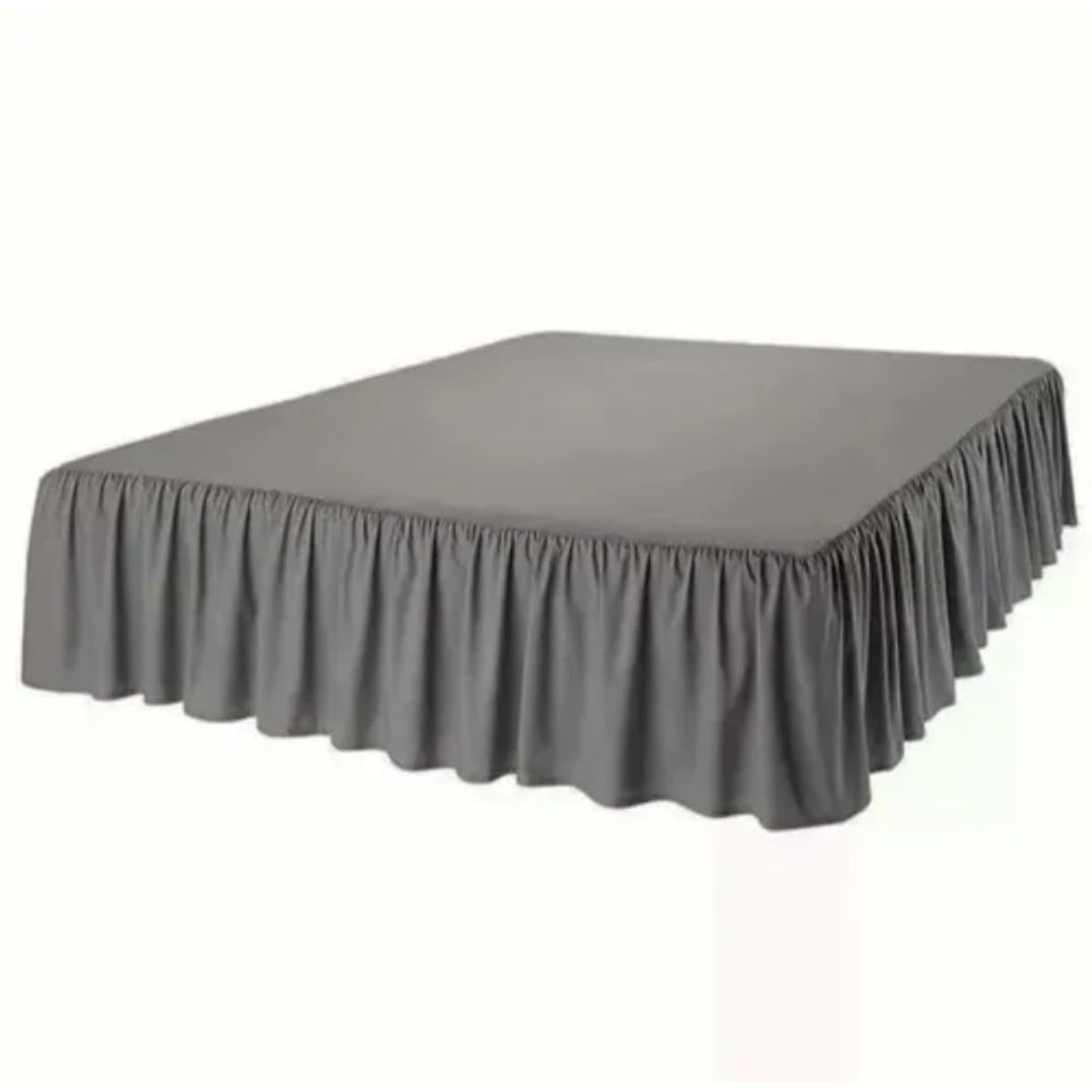 GENERICO - Faldon para Cama 2 Plazas, Gris