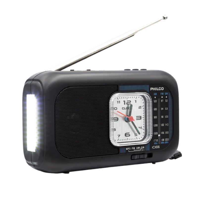 PHILCO - Radio Solar Portátil Con Linterna Bluetooth Bt-amfmsw Usb