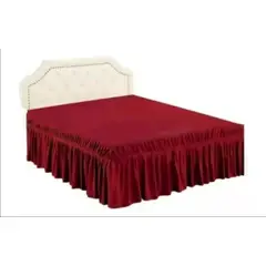 GENERICO - Faldon para Cama 2 Plazas, Burdeos…