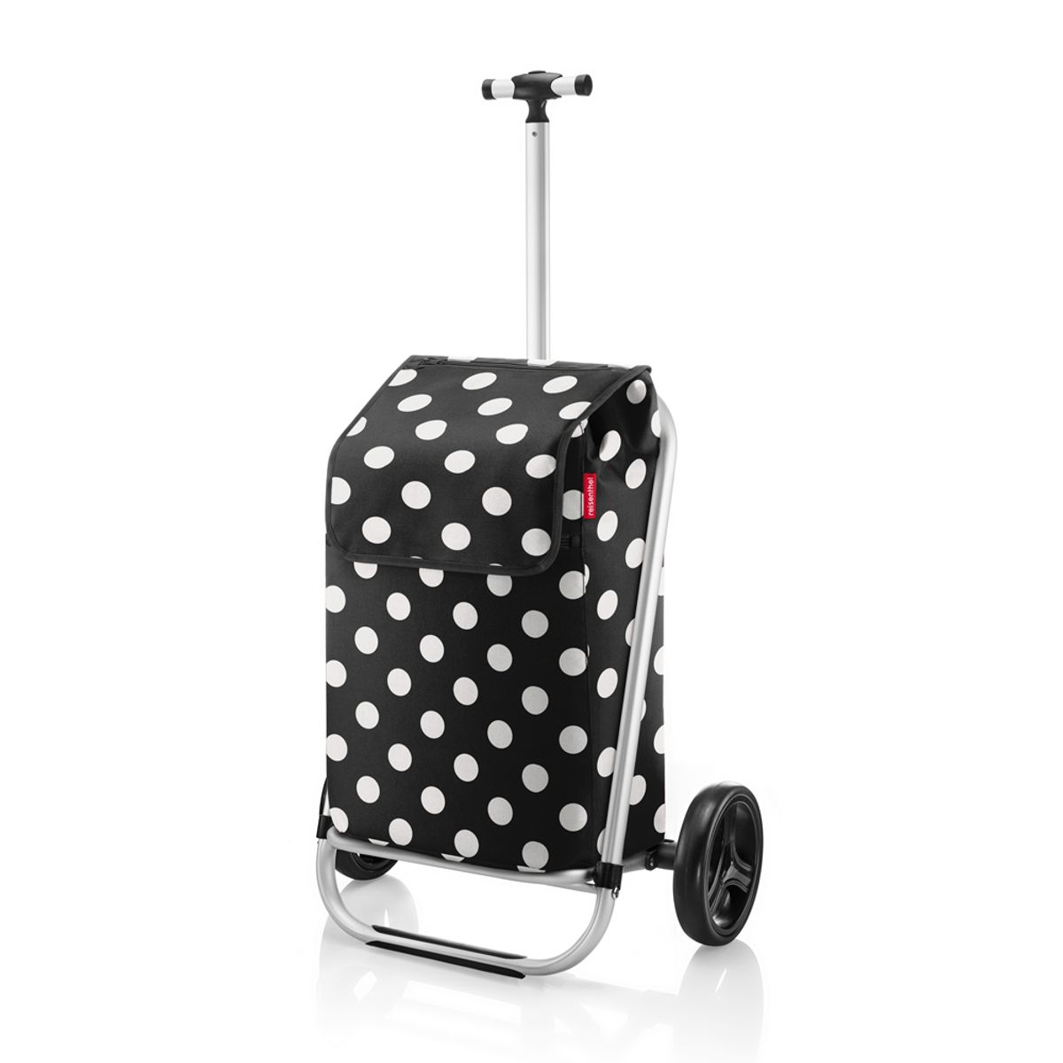 REISENTHEL - Carro de compras Shopping trolley - dots white - Negro