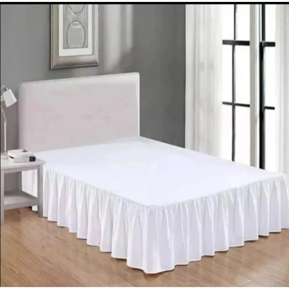 GENERICO - Faldon para Cama King Blanco