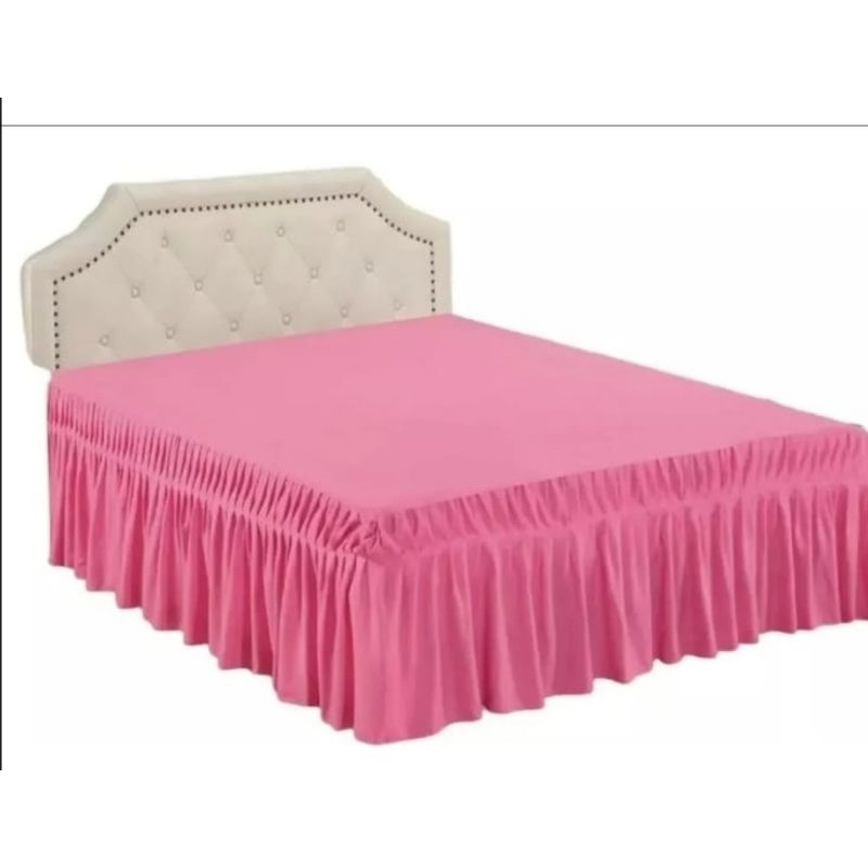 GENERICO - Faldon para Cama King Rosado