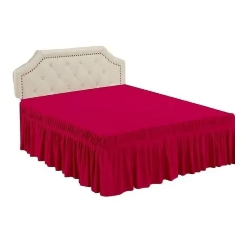 GENERICO - Faldon para Cama King Rojo