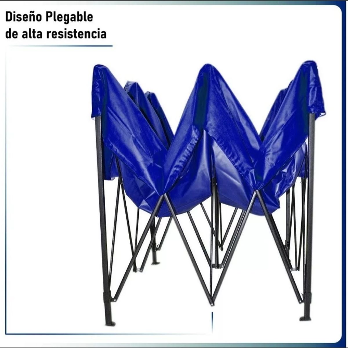 Toldo Plegable 3x6 Impermeable Retractil Azul Metalico Araña, marca AFVENTURA - Foto 2