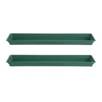 Pack X2 Base de Plastico para Jardinera 59 CM Verde